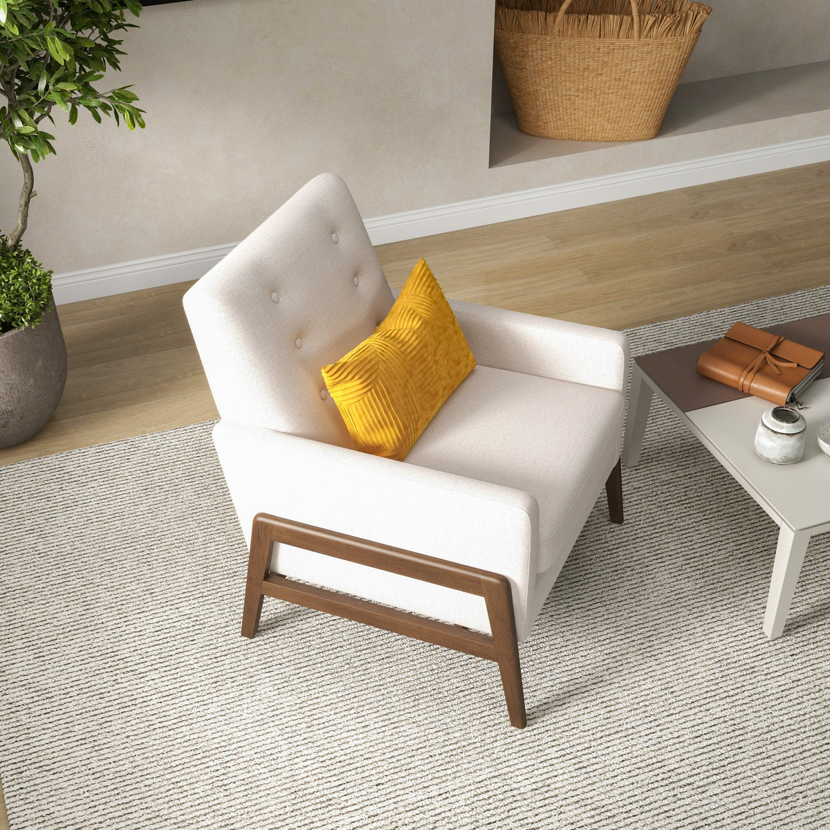 Stella Beige Lounge Chair