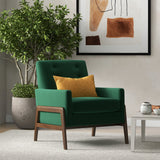 Stella Lounge Chair (Emerald Green Velvet)