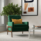 Stella Lounge Chair (Emerald Green Velvet)