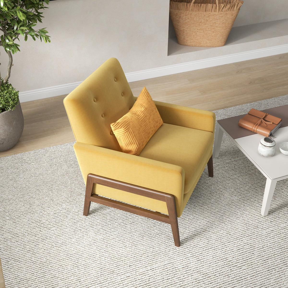 Stella Lounge Chair (Gold Velvet)