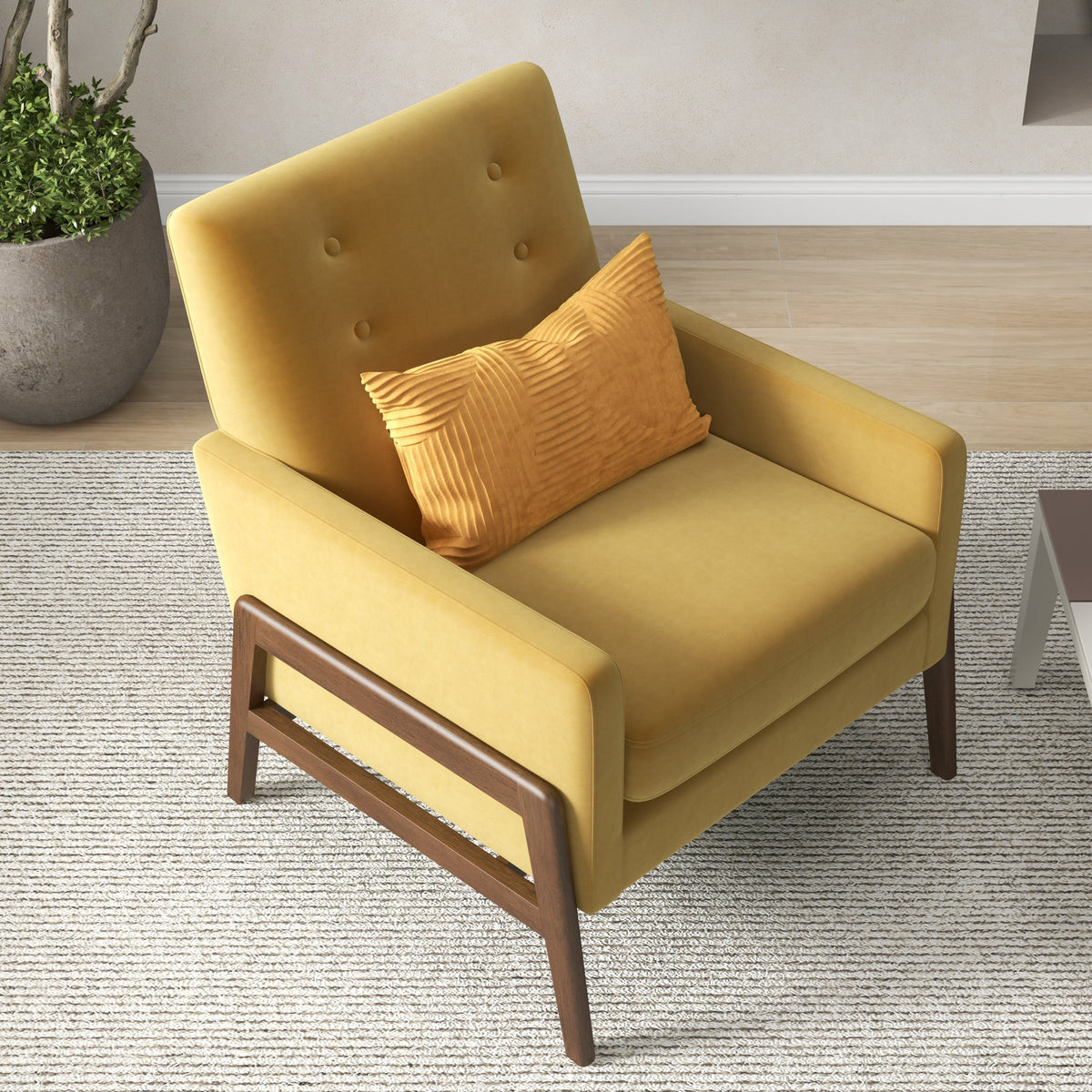 Stella Lounge Chair (Gold Velvet)