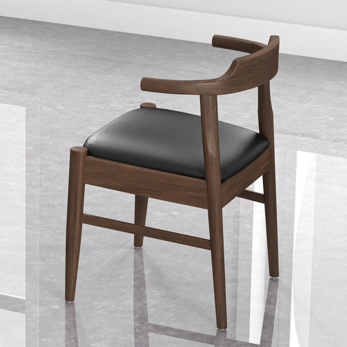 Sterling Dining Chair (Black Leather)