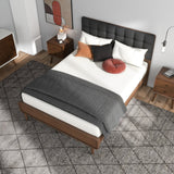 Taylor Queen Bed (Queen Size - Dark Grey)