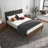 Taylor Queen Bed (Queen Size - Dark Grey)