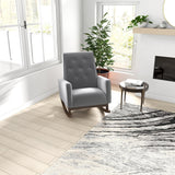 Windsor Grey Microfiber Rocking Chair