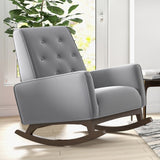 Windsor Grey Microfiber Rocking Chair