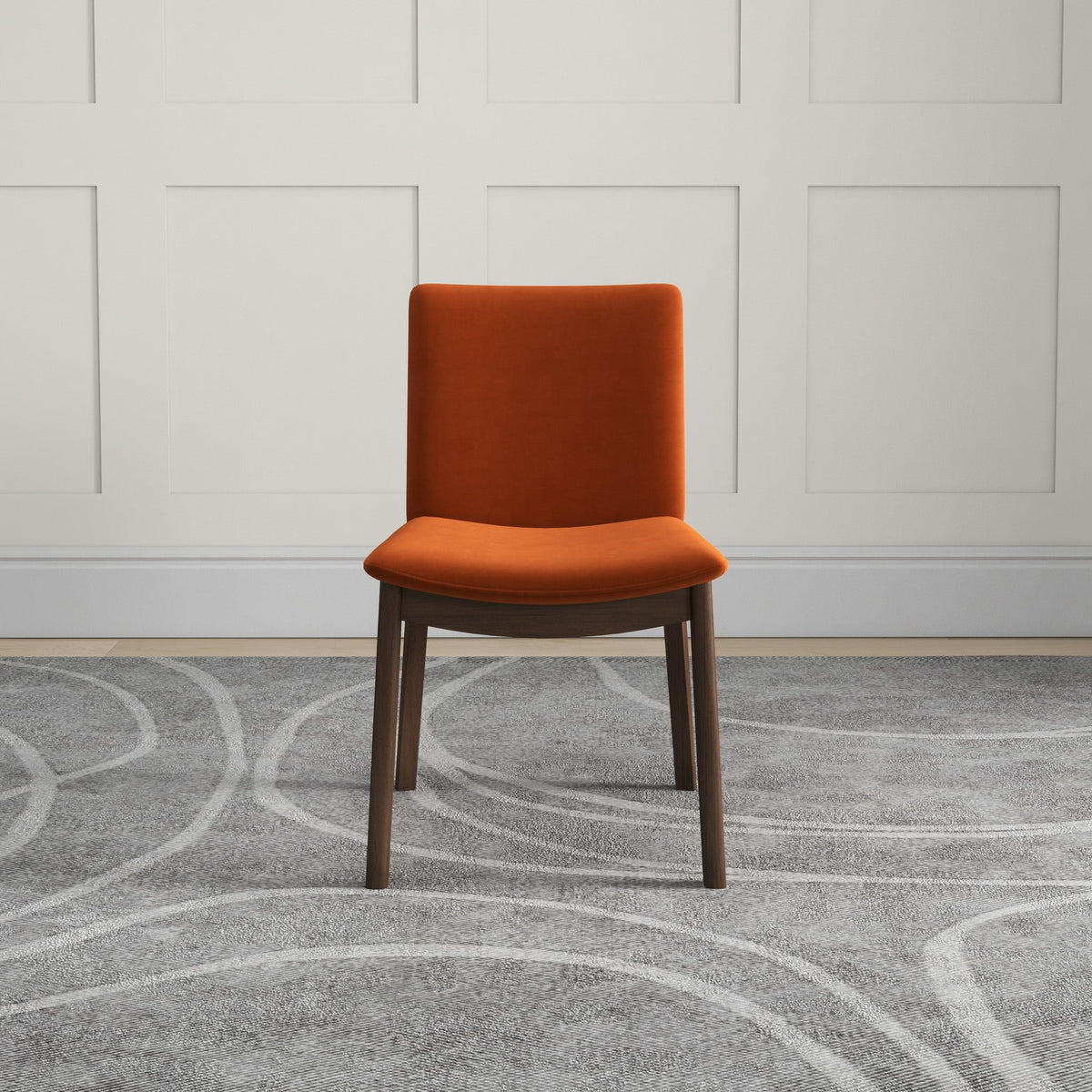 Virginia Dining Chair Burnt Orange Velvet