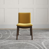 Virginia Dining Chair Dark Yellow Velvet