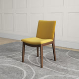 Virginia Dining Chair Dark Yellow Velvet