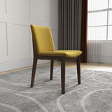 Virginia Dining Chair Dark Yellow Velvet