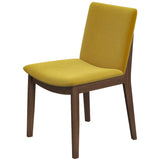 Virginia Dining Chair Dark Yellow Velvet