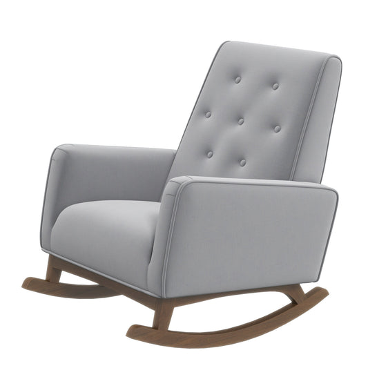 Windsor Grey Microfiber Rocking Chair