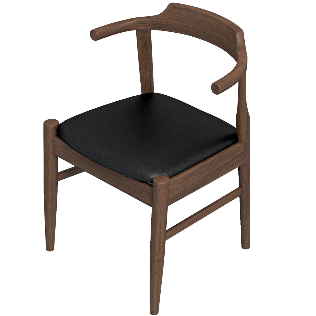 Sterling Dining Chair (Black Leather)