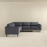 Amber Dark Grey Fabric Corner Sectional Sofa