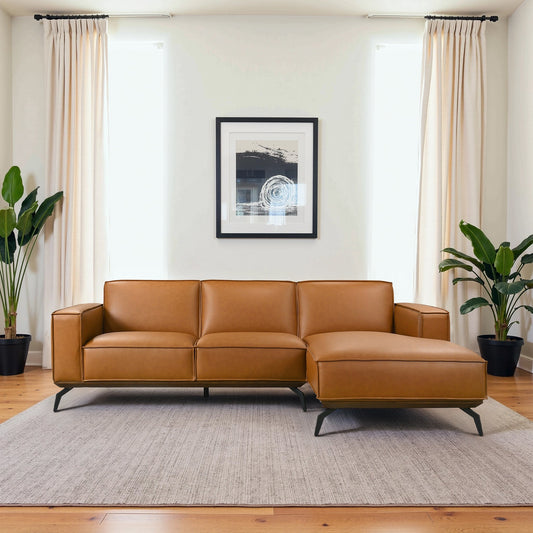Brenham Easy Clean Modern Right Sectional Sofa & Chaise