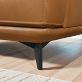 Knox Genuine Tan Leather Comfortable Sofa