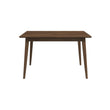 Levi Modern Style Solid Wood Rectangular Walnut Top Dining Table 47"