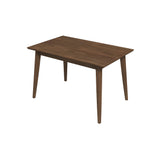 Levi Modern Style Solid Wood Rectangular Walnut Top Dining Table 47"