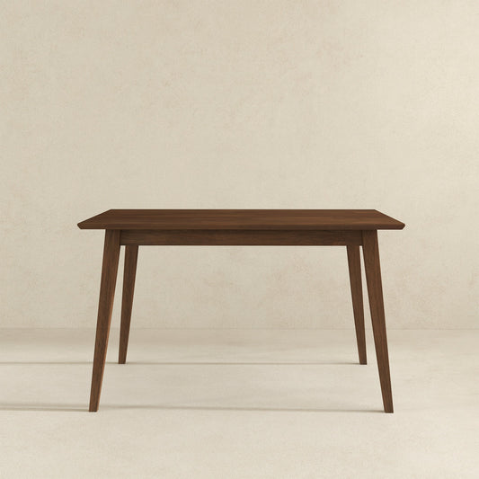 Levi Modern Style Solid Wood Rectangular Walnut Top Dining Table 47"