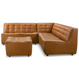 Selen Comfy & Chic Corner Sectional Sofa with Ottoman