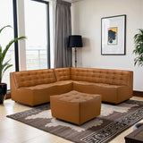 Selen Comfy & Chic Corner Sectional Sofa with Ottoman