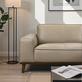 Kerrville Beige Leather Right Sectional Sofa