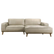 Kerrville Beige Leather Right Sectional Sofa