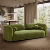 Donna Japandi Style Olive Green Velvet Sofa