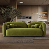 Donna Japandi Style Olive Green Velvet Sofa