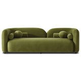 Donna Japandi Style Olive Green Velvet Sofa