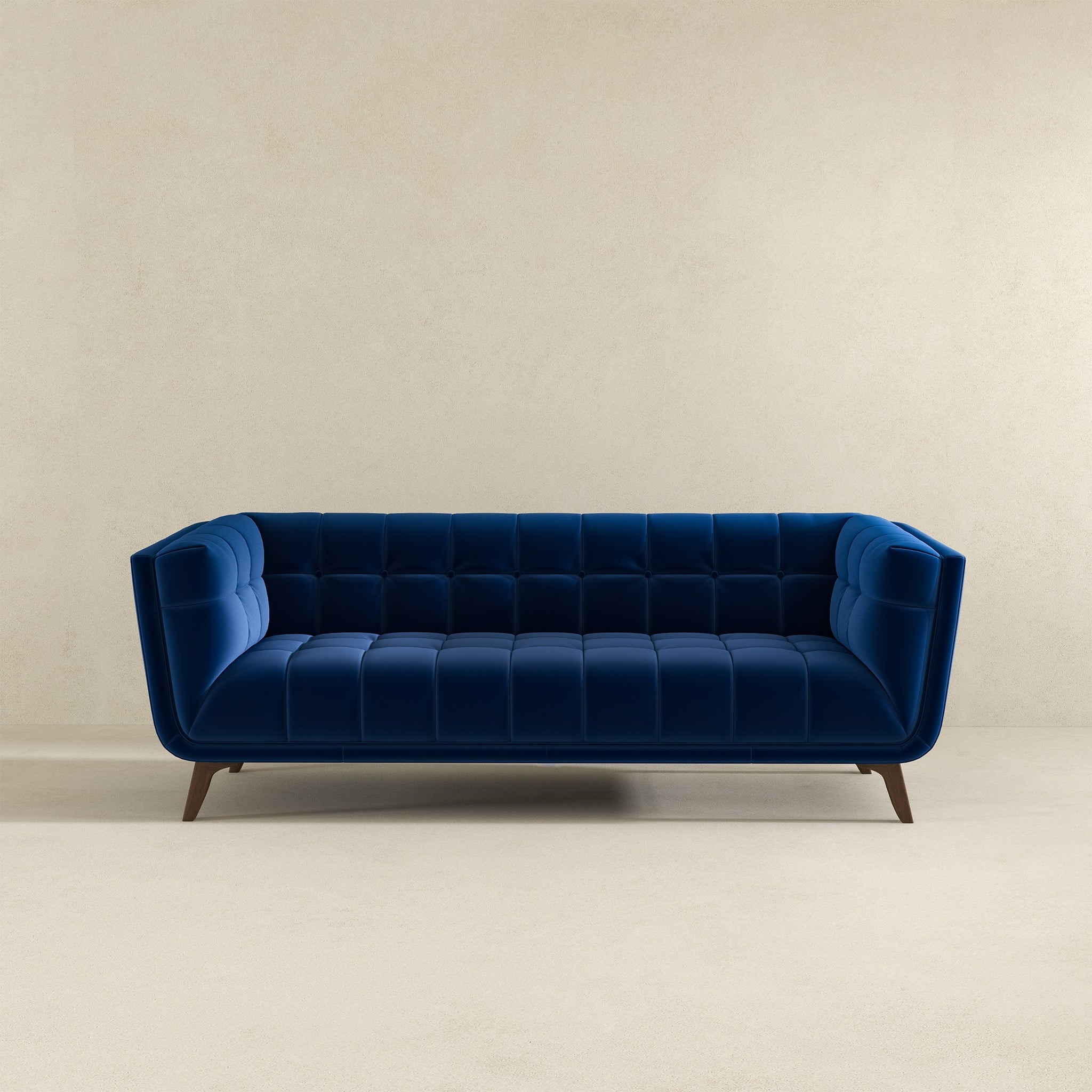 Addison Large Blue Velvet Sofa