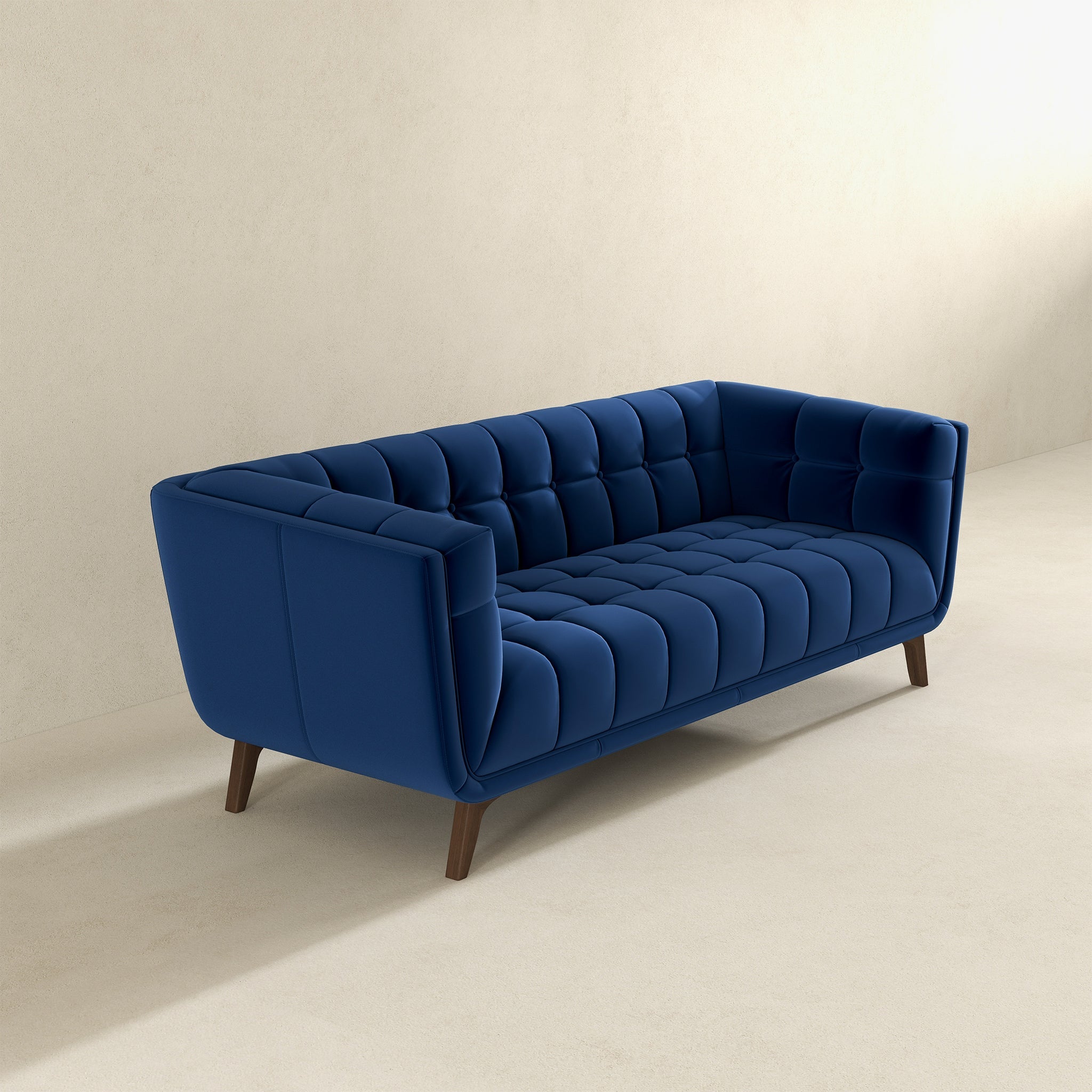 Addison Large Blue Velvet Sofa