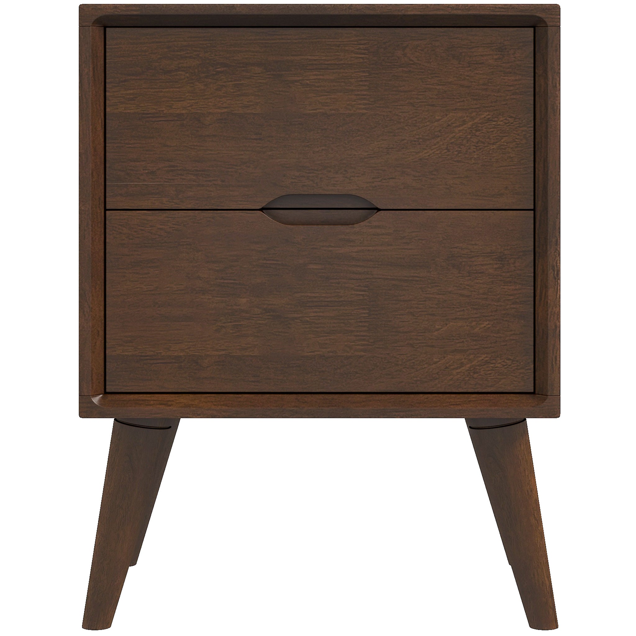 Alexandra Walnut Nightstand - 2 Drawers
