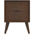 Alexandra Walnut Nightstand - 2 Drawers