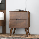 Alexandra Walnut Nightstand - 2 Drawers