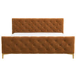 Bailey Cognac Velvet King Bed
