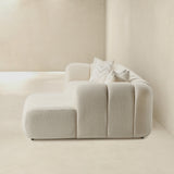 Beatrice Modern Tufted Ivory Boucle Right-Facing Sectional Sofa