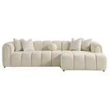 Beatrice Modern Tufted Ivory Boucle Right-Facing Sectional Sofa