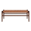 Cody Tan Leather Bench
