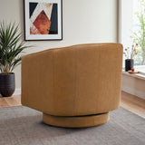 Danville Tan Leather Swivel Chair