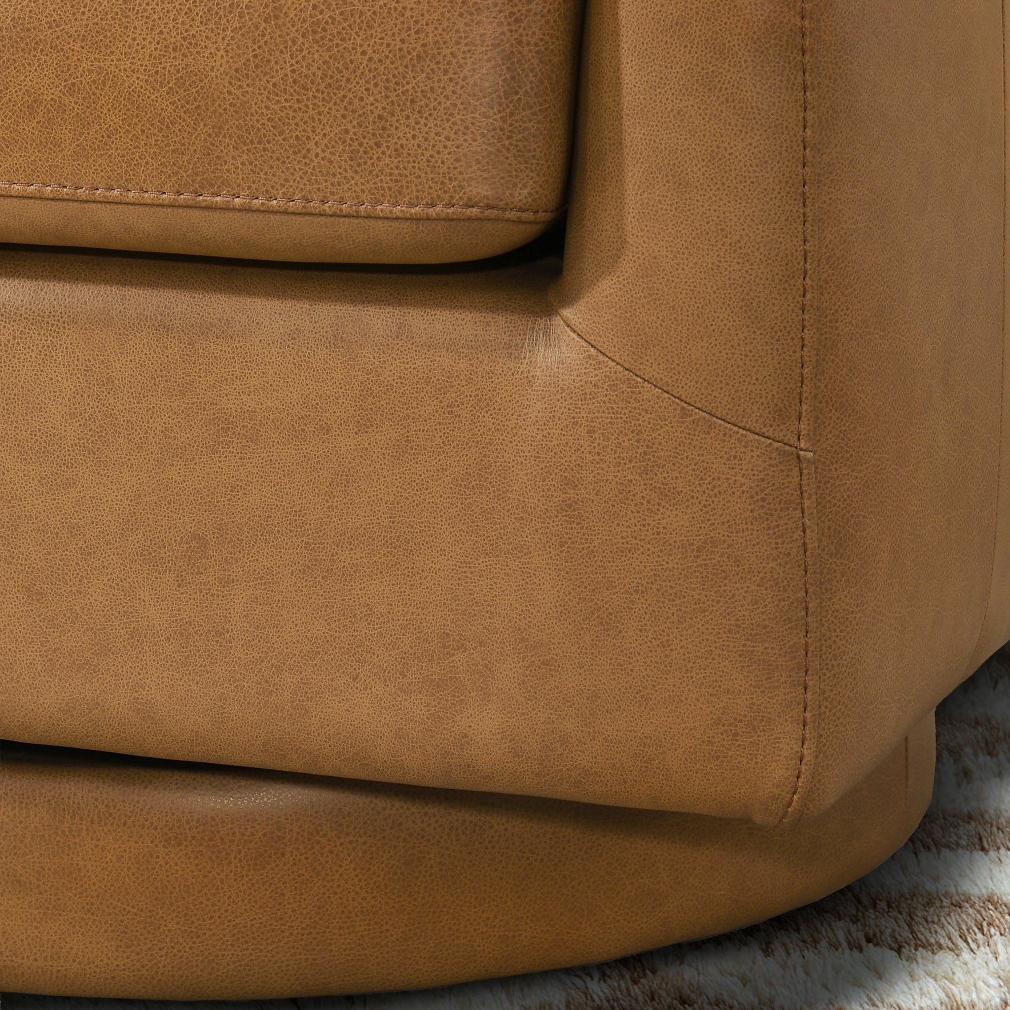 Danville Tan Leather Swivel Chair
