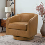 Danville Tan Leather Swivel Chair