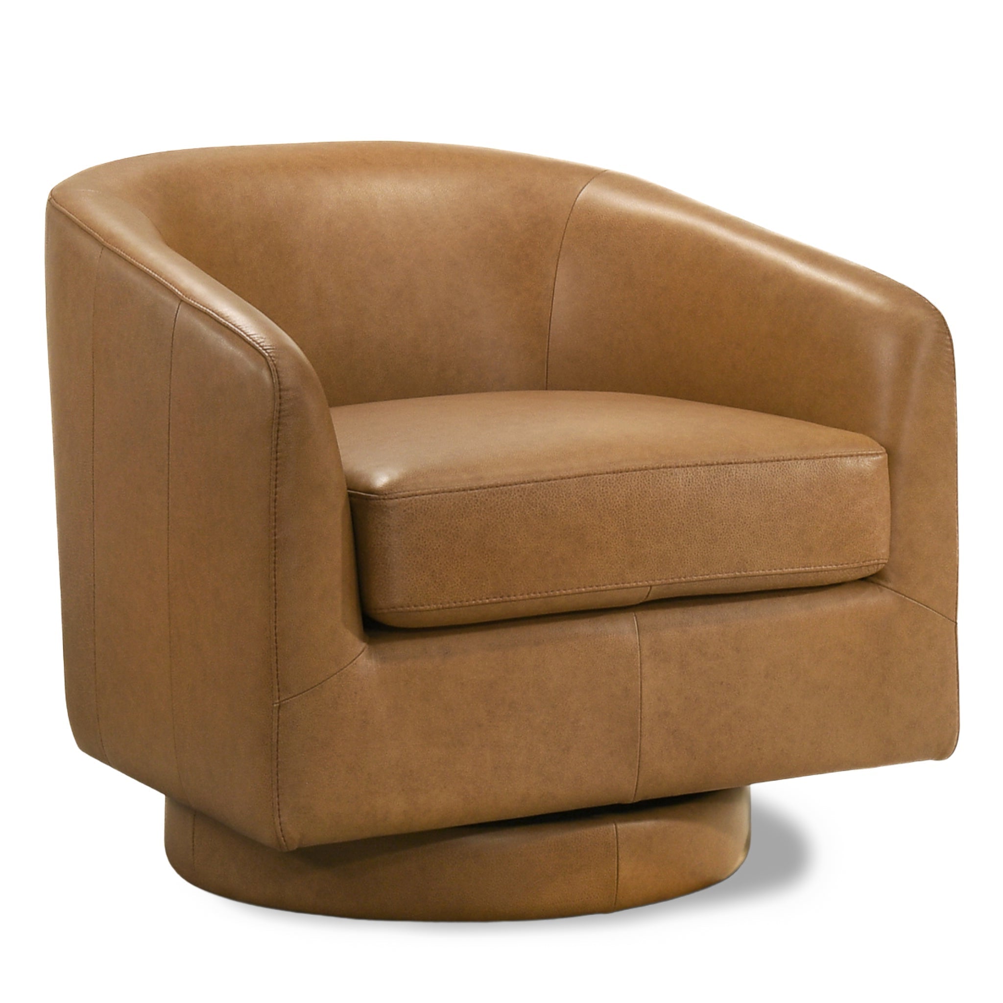 Danville Tan Leather Swivel Chair