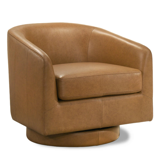 Danville Tan Leather Swivel Chair