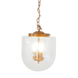 Delphi Pendant Lamp - Coarse Gold and Clear Glass
