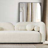 Donna Japandi Style Ivory Boucle Sofa