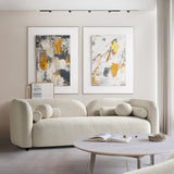 Donna Japandi Style Ivory Boucle Sofa