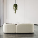 Donna Japandi Style Ivory Boucle Sofa