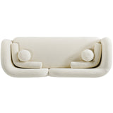 Donna Japandi Style Ivory Boucle Sofa