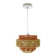 Dorset Pendant Lamp - White and Natural/Terracotta
